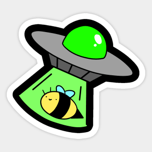 Bee Alien Abduction Sticker